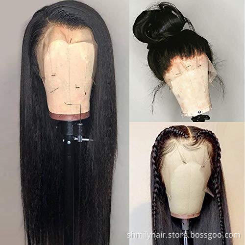Shmily 100% Human Hair Lace Wig Raw Cuticle Aligned Hair From Indian HD Lace Frontal Wig For Black Women